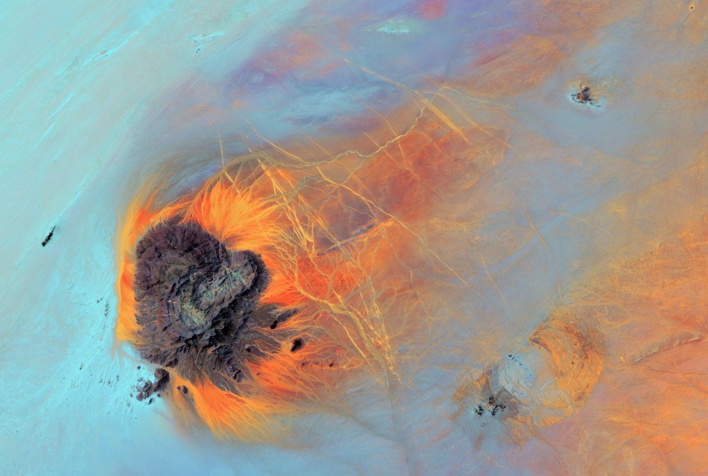 a satellite image of the Sahara desert